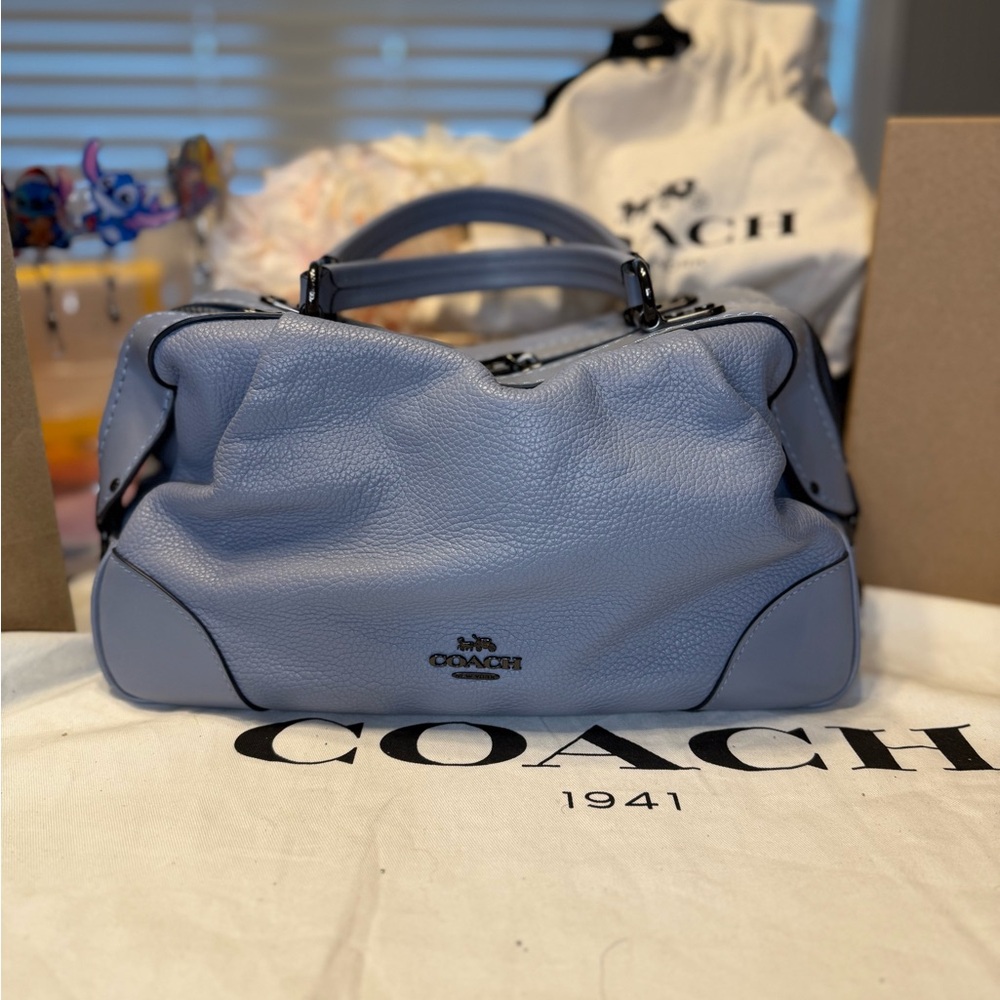 Coach Lane Satchel Mist Blue